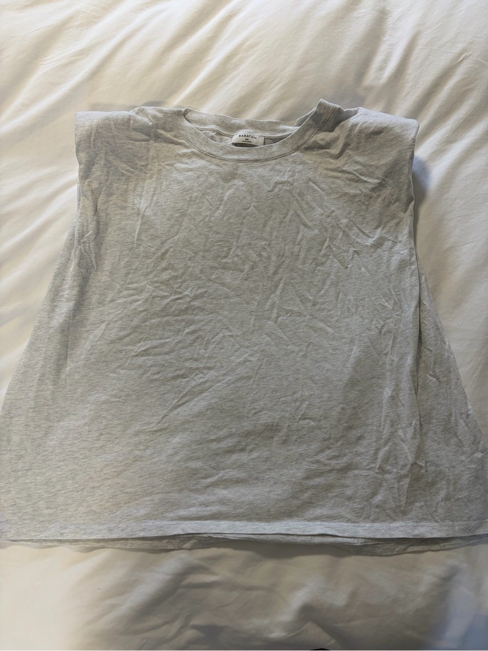 Aritzia Heather grey shoulder pad tank